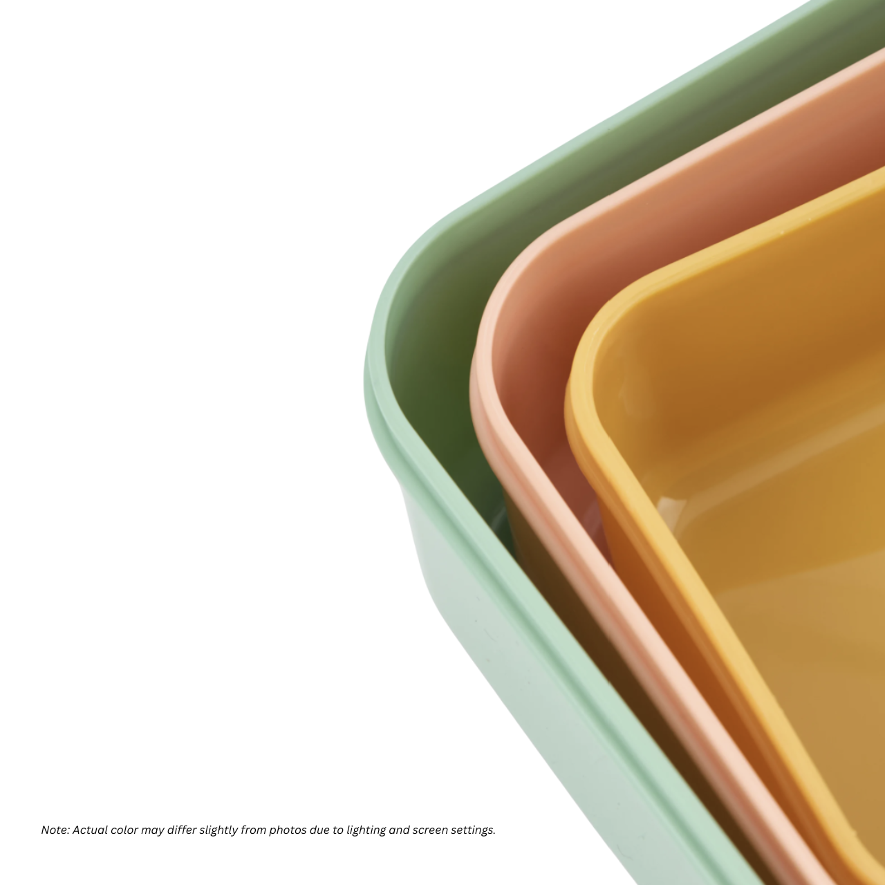 PRESCHOOL FUN 3-in-1 Snack Box (Set of 3) - Green, Pink and Yellow