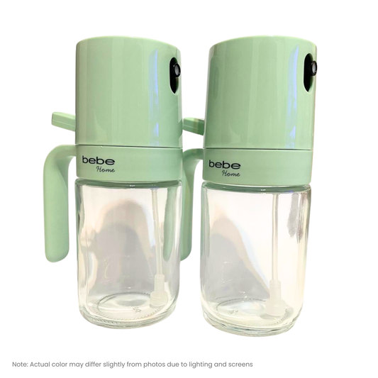 BEBE HOME Glass Oil Sprayer - Set of 2, Pistachio Green