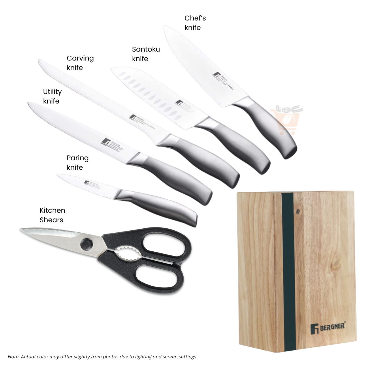 BERGNER Keops Steel 7-piece Knife Set - BG4176MM