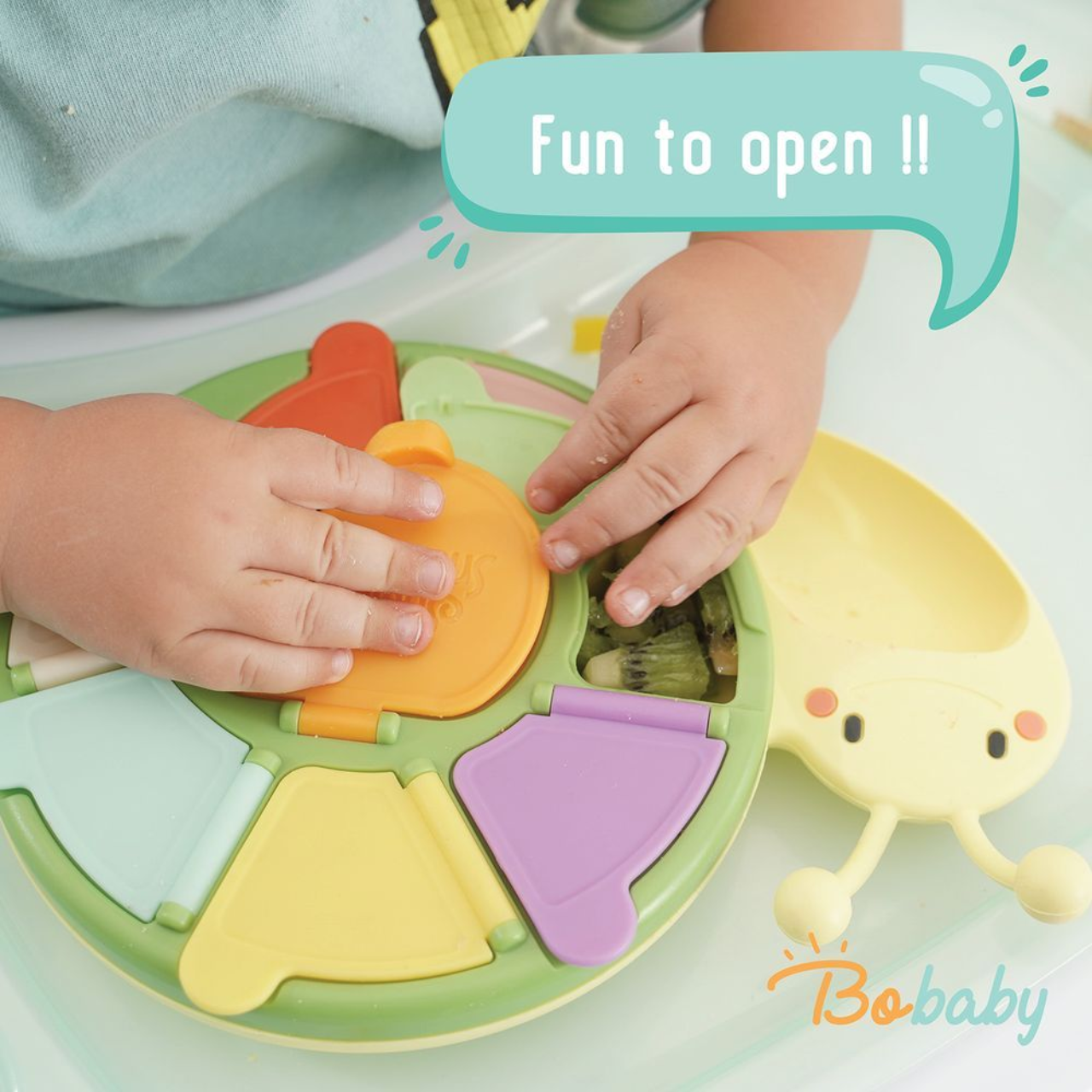 BOBABY Baby Portable Snail Snacker Box - Yellow