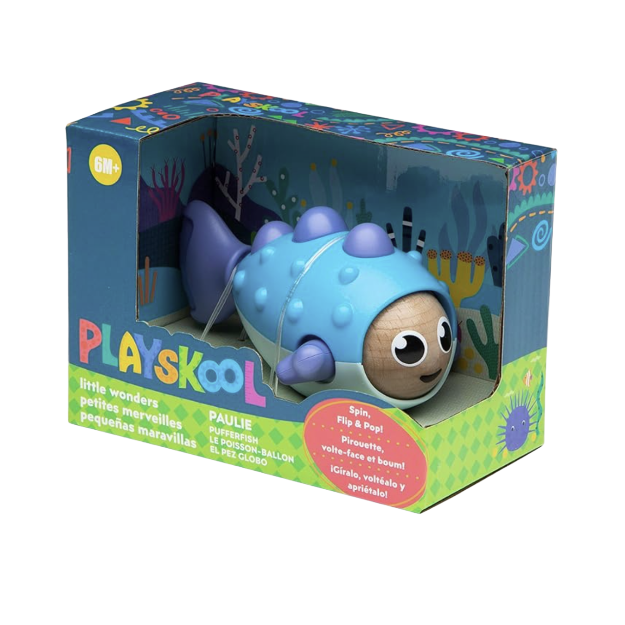 PLAYSKOOL Little Wonders - Paulie Pufferfish Sensory Toy (for ages 6 months and up)