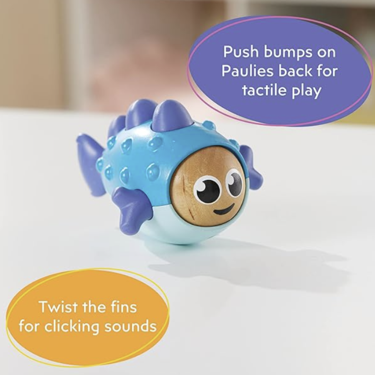 PLAYSKOOL Little Wonders - Paulie Pufferfish Sensory Toy (for ages 6 months and up)