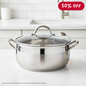 BERGNER Gourmet Series Casserole (28cm / 8L) - Stainless Steel BG6565