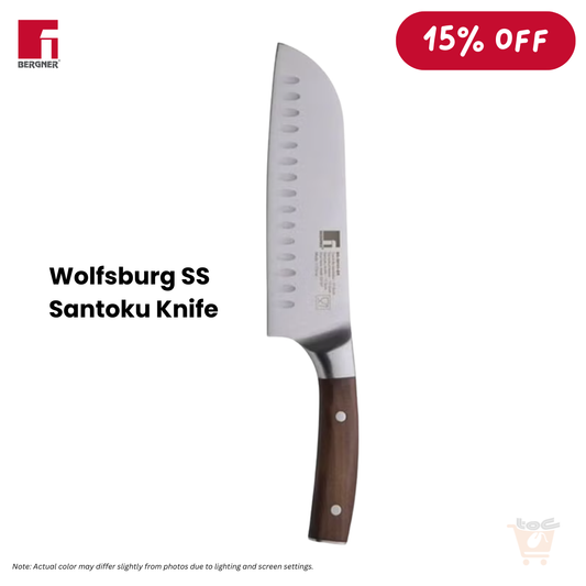 BERGNER Wolfsburg SS Santoku Knife Silver/Brown
