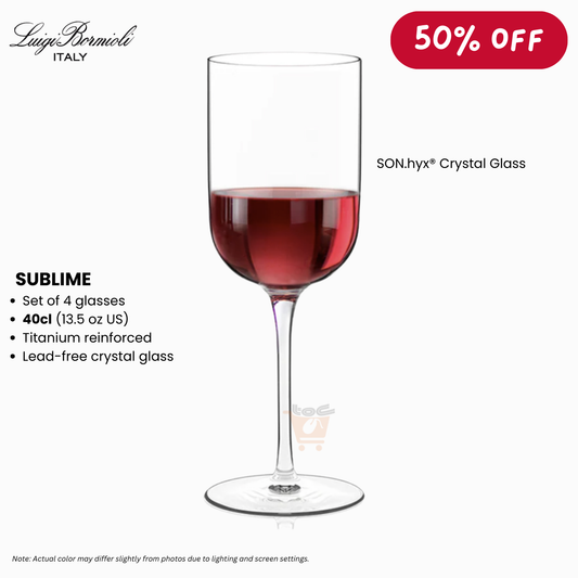 LUIGI BORMIOLI Sublime 40cl (13.5oz) Crystal Wine Glass (Set of 4)