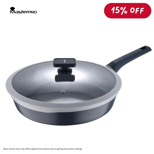 MASTERPRO Gastro Premium Cast Aluminum Non-stick Frypan with Lid - 32cm (12.5")