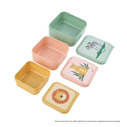 PRESCHOOL FUN 3-in-1 Snack Box (Set of 3) - Green, Pink and Yellow