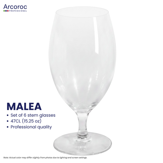 ARCOROC Malea 6-piece Stem Glass Set, 47cl (15.25 oz)