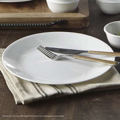 CORELLE Vitrelle® Dinner Plate 26cm Extra Strength Glass, Chip Resistant, Lightweight (Winter Frost White) - 1 pc.