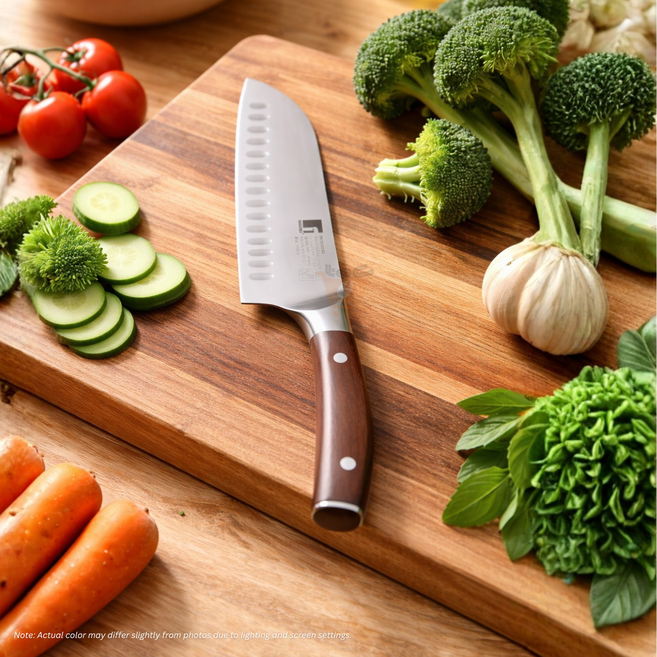 BERGNER Wolfsburg SS Santoku Knife Silver/Brown