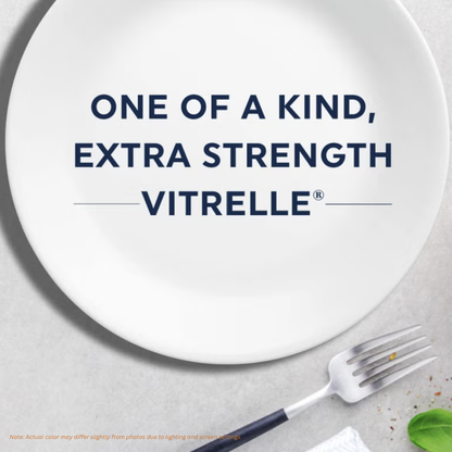 CORELLE Vitrelle® Dinner Plate 26cm Extra Strength Glass, Chip Resistant, Lightweight (Winter Frost White) - 1 pc.