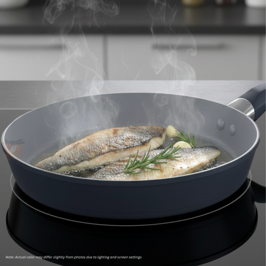 MASTERPRO Gastro Premium Cast Aluminum Non-stick Frypan with Lid - 32cm (12.5")