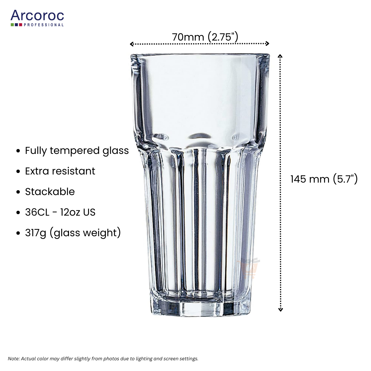 ARCOROC Granity Hiball Glass – 36cl (Set of 6)  G3655