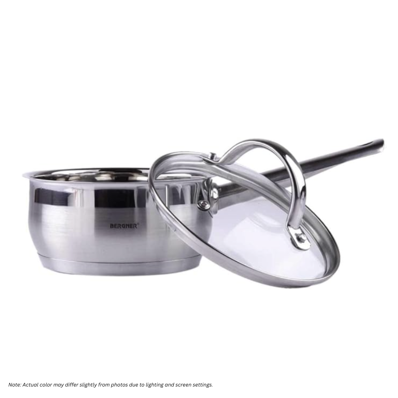 BERGNER Gourmet 2 Saucepan with Lid, Silver, 16cm (1.3L), 18/10 Stainless Steel BG6502