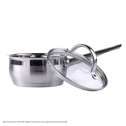 BERGNER Gourmet 2 Saucepan with Lid, Silver, 16cm (1.3L), 18/10 Stainless Steel BG6502