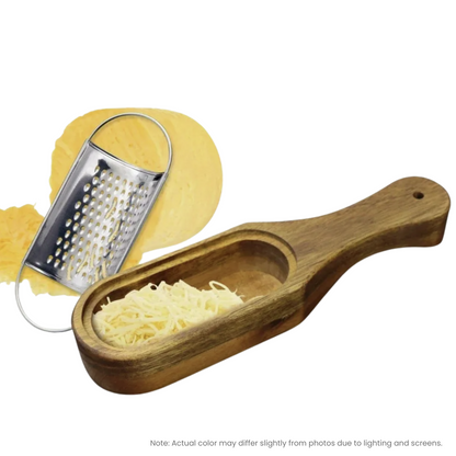 CATHERINE MALANDRINO Cheese Grater with Acacia Wood Base