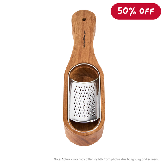 CATHERINE MALANDRINO Cheese Grater with Acacia Wood Base
