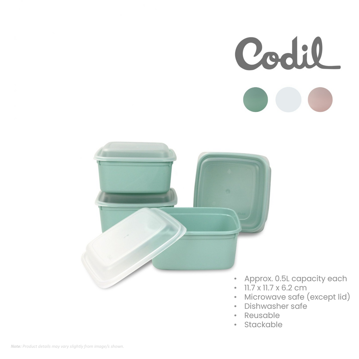 CODIL Microset 411/011 set (4-piece food storage)